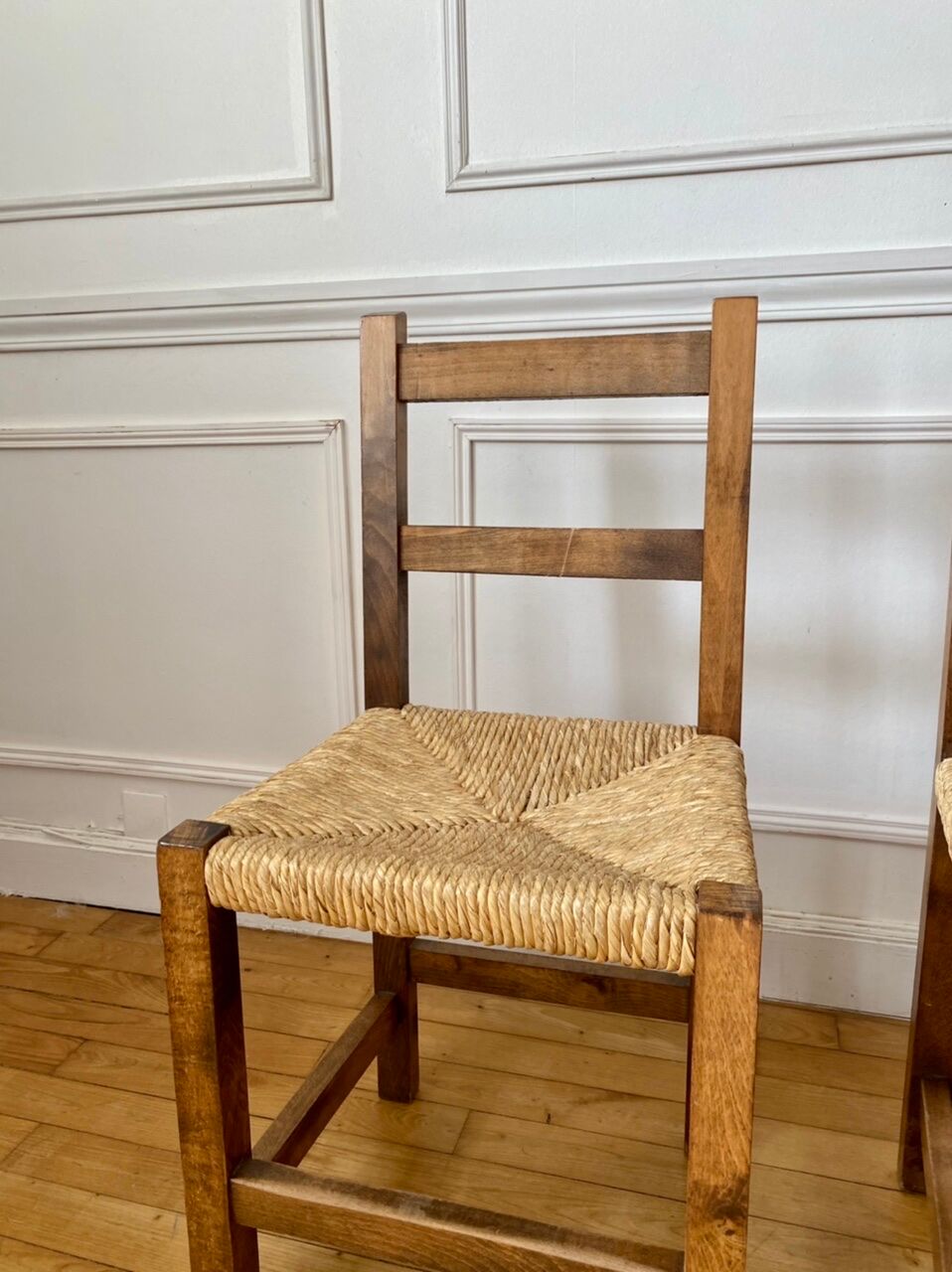 Pair of brutalist mulched chairs