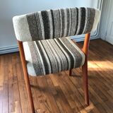 Wooden chair and woolly fabric