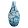Brutalist Blue and White Reactive Art Glass Vase, Europe, 1970s