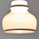 Suspension in white opaline with chrome trim, France circa 1970.