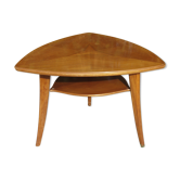 Table vintage basse de salon double plateau sur 3 pieds