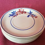 Set of 7 porcelain dessert plates