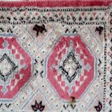 Tapis vintage ouzbek Bukhara fait main en laine et soie – 32 x 97 cm