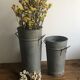Pair of zinc pots, florist vases - Model 5