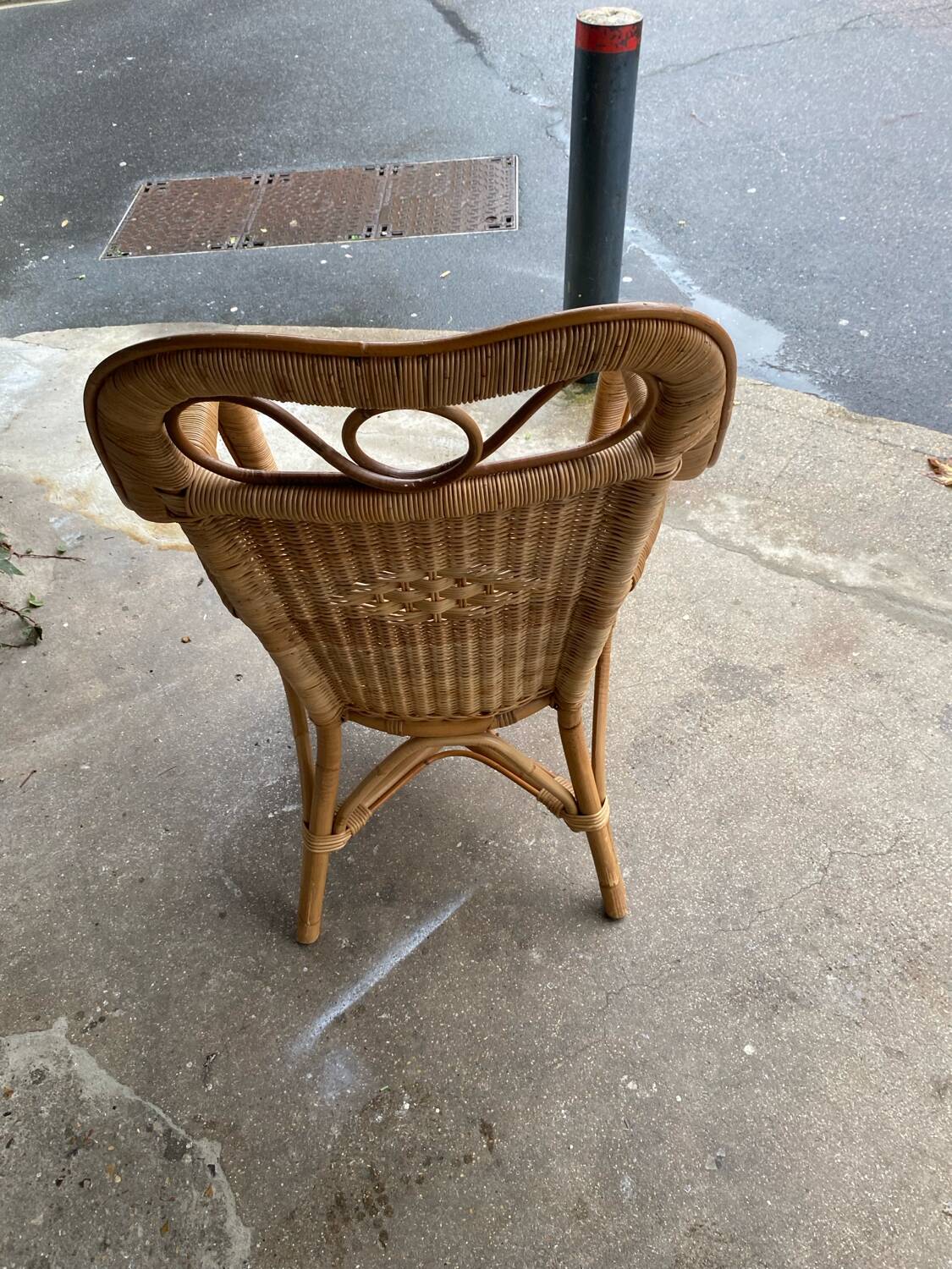 Rattan armchair