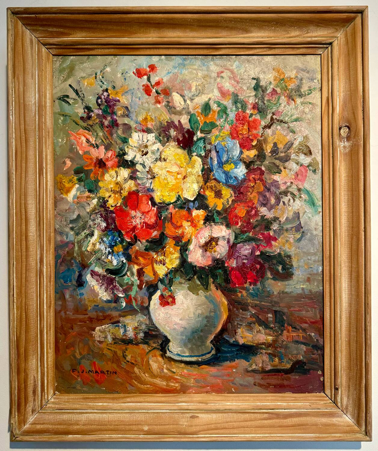 Still life with wild flowers, signed, early 20th century