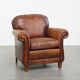 Fauteuil en cuir de mouton de style anglais