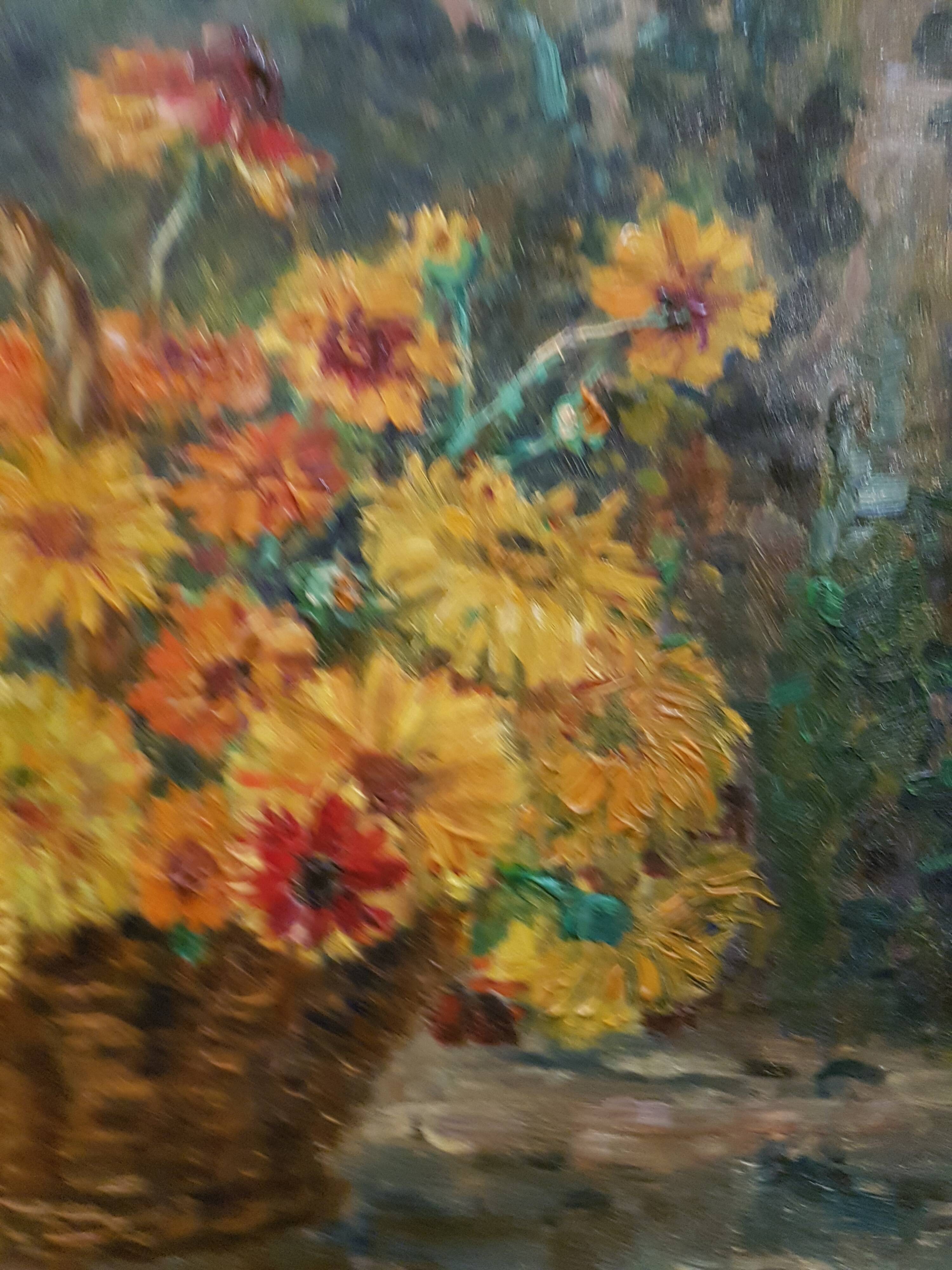 Painting Still Life with bouquet