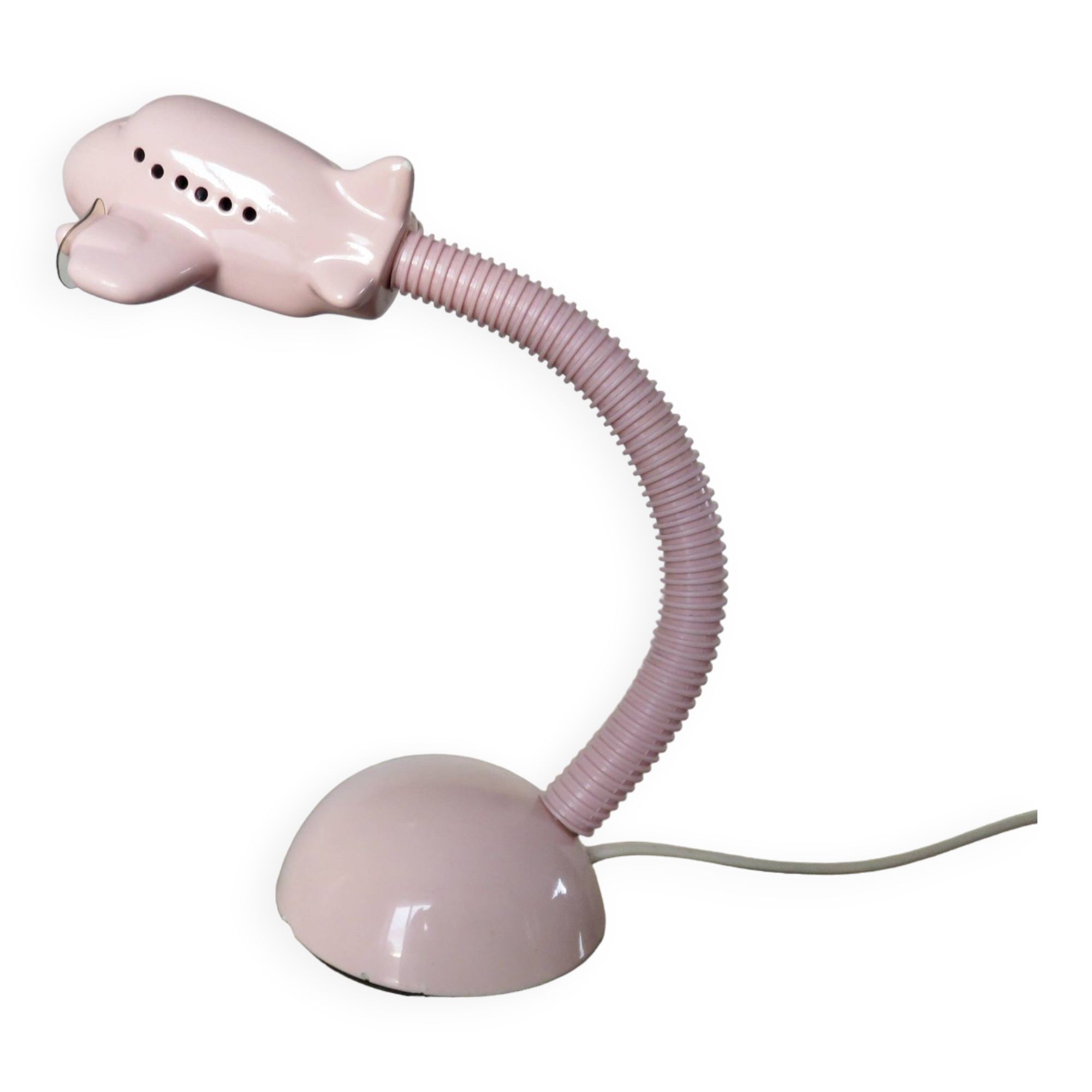 Pink ceramic “airplane” lamp from the 80s