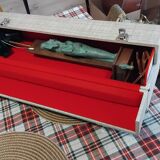 Lampe égyptienne osiris  bronze teck vintage  avec ecrin