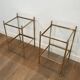 Pair of brass side tables attributed to Maison Jansen