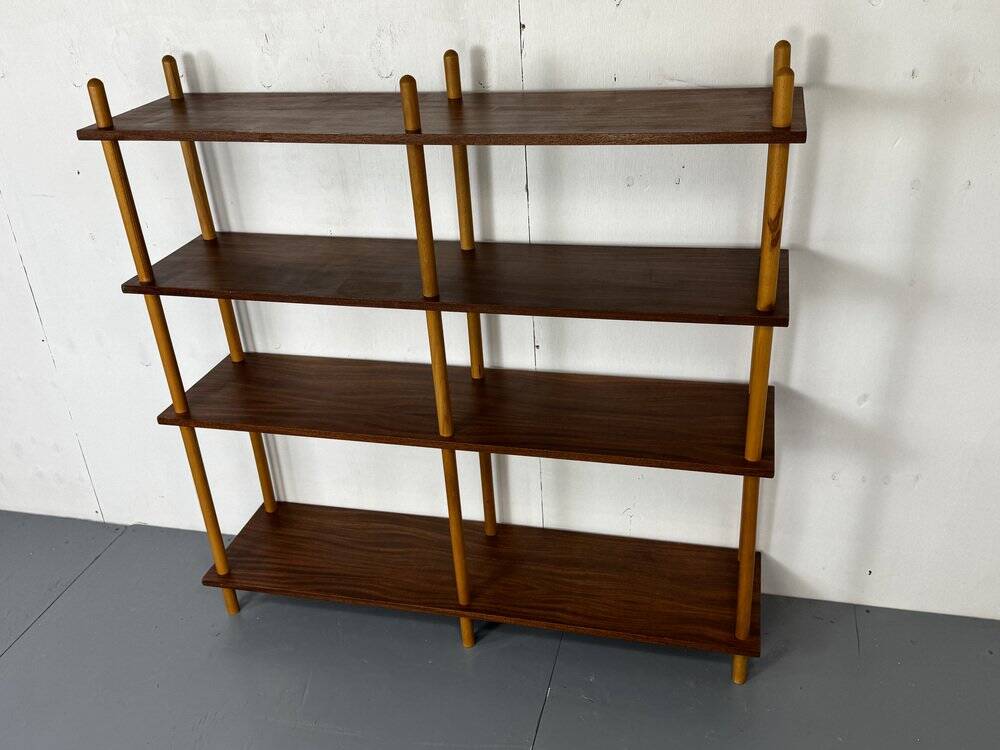 Mid-century modernist teak stick wall cabinet attributed to Willem Lutjens for Gouda Den Boer, 1950s