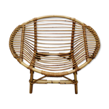 Children's lemon rattan chair