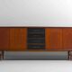 Minimalist sideboard in warm teak by Van Pelt, Belgium 1960s