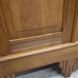 Art Deco carved oak wardrobe - Flemish workshop circa 1930