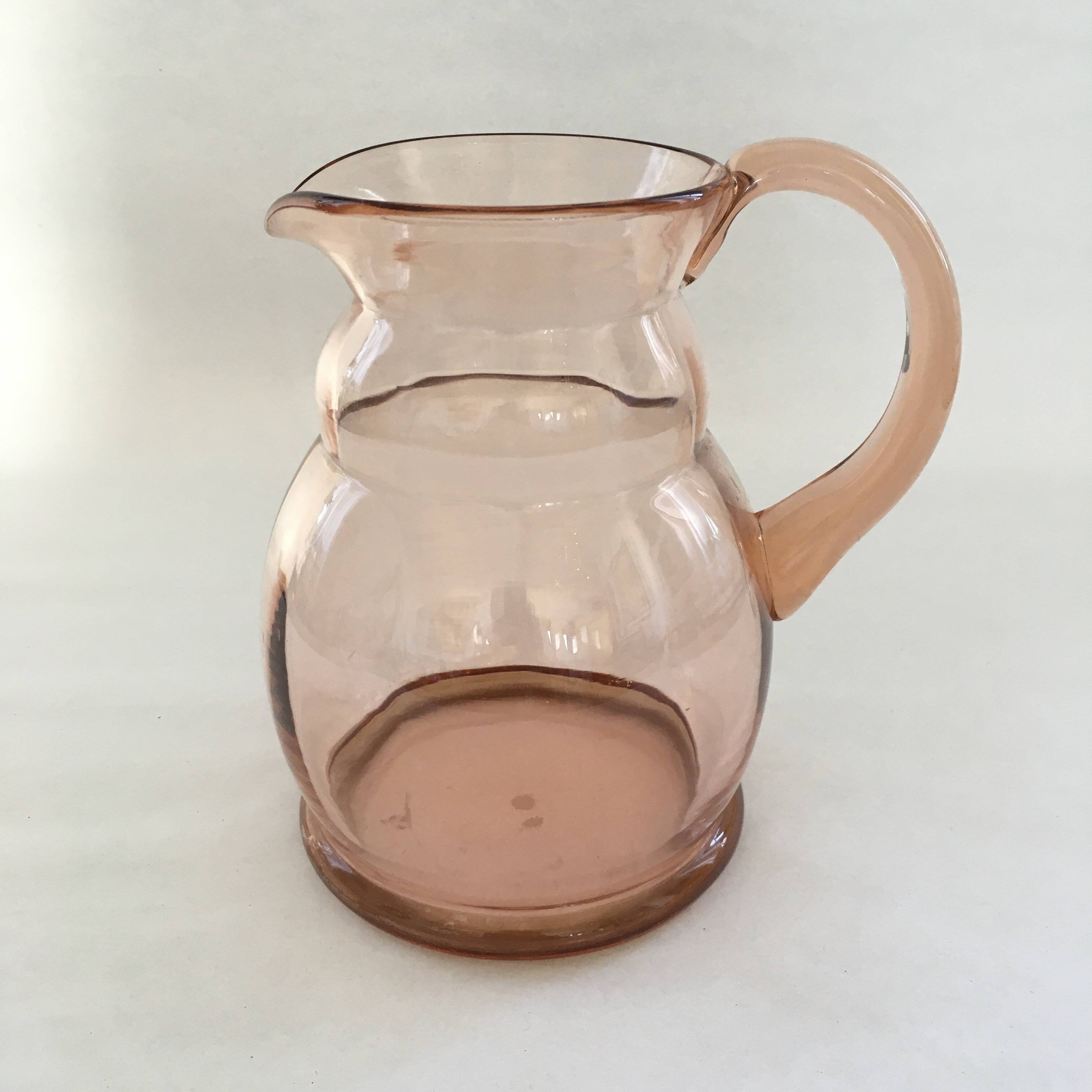 Rosé glass pitcher