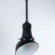 Set Of 2 Vintage Industrial Angled Enamel & Metal Black Lamps
