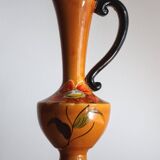 Vase à fleurs Poët-Laval modèle "Isabelle" en céramique orange