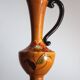 Poët-Laval flower vase, "Isabelle" model, in orange ceramic