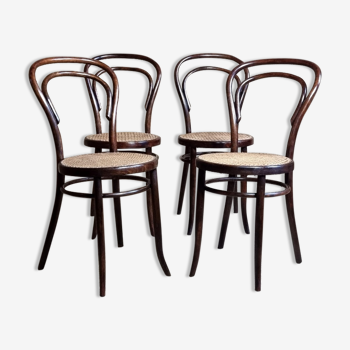 Set de 4 chaises bistrot n°14 Horgen-Glaris début xxe