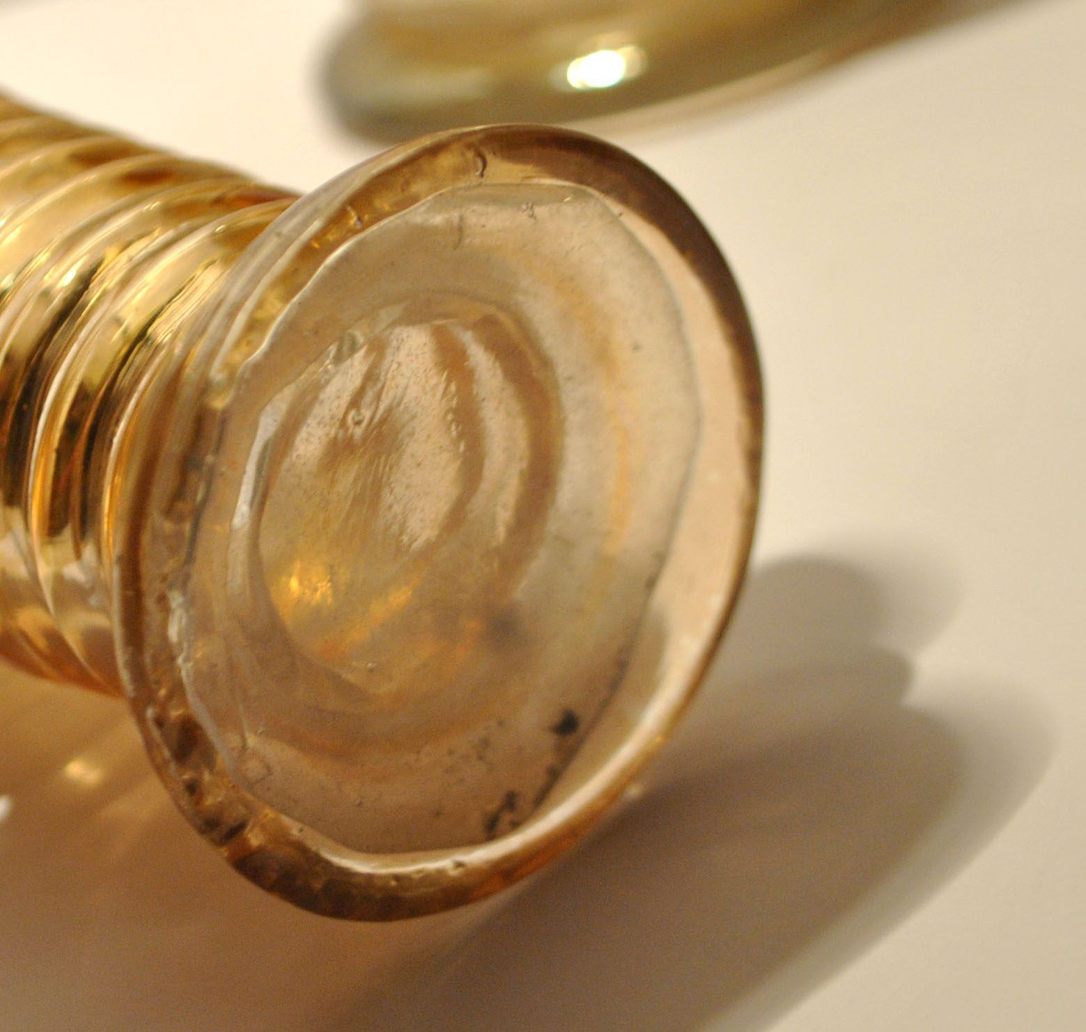 Theresienthal ? Broc bière aiguière et verres chope en verre irisé Bohème ou Allemagne