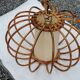 70s rattan pendant light