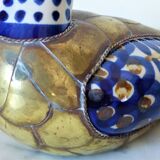 Brass bird and vintage ceramics