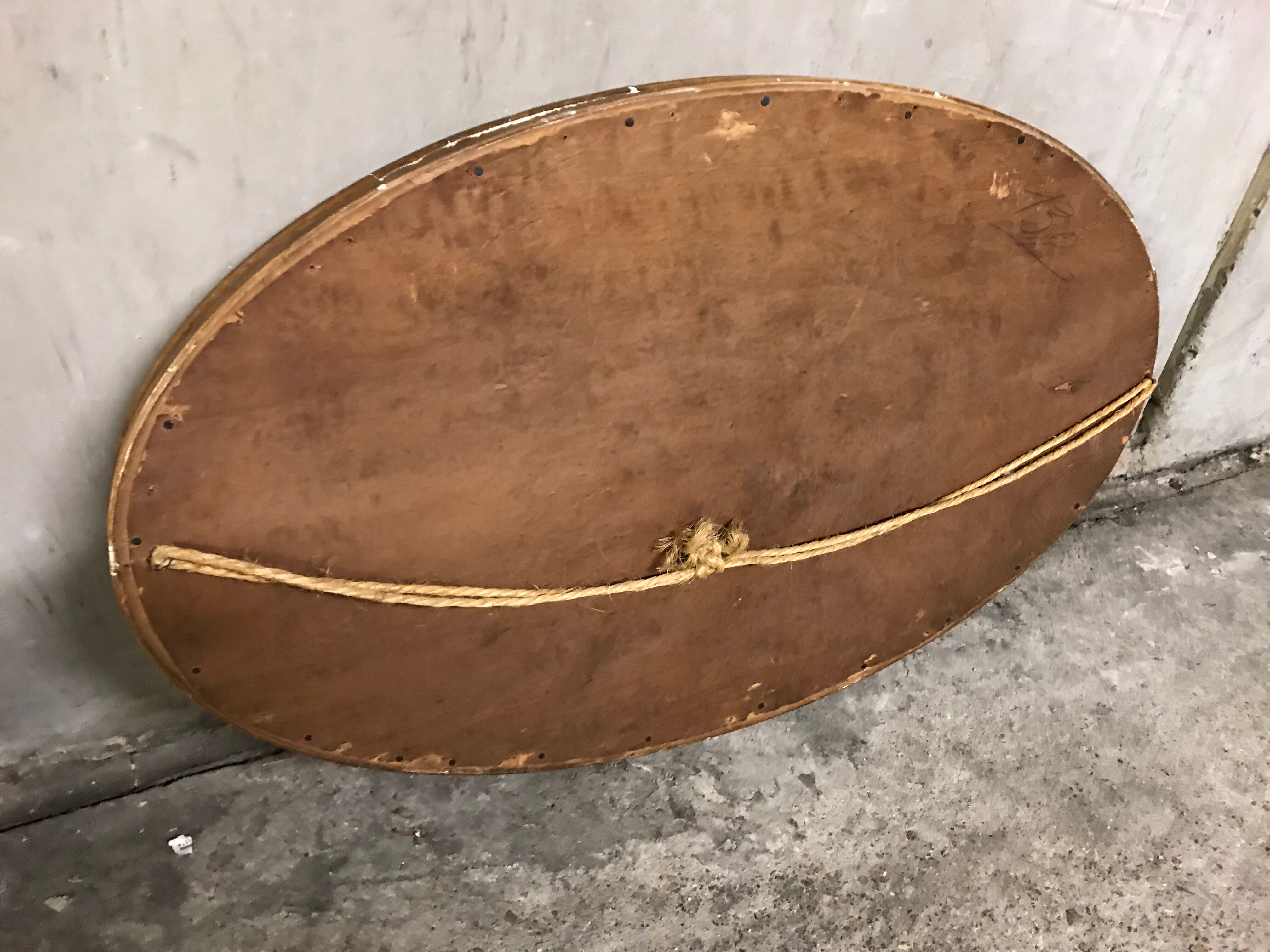 Art Deco oval mirror  43x70cm