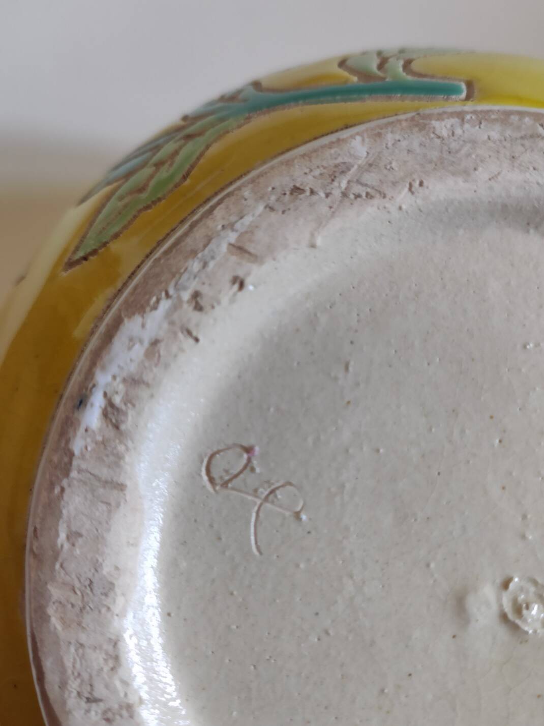 Vintage enameled pot cover