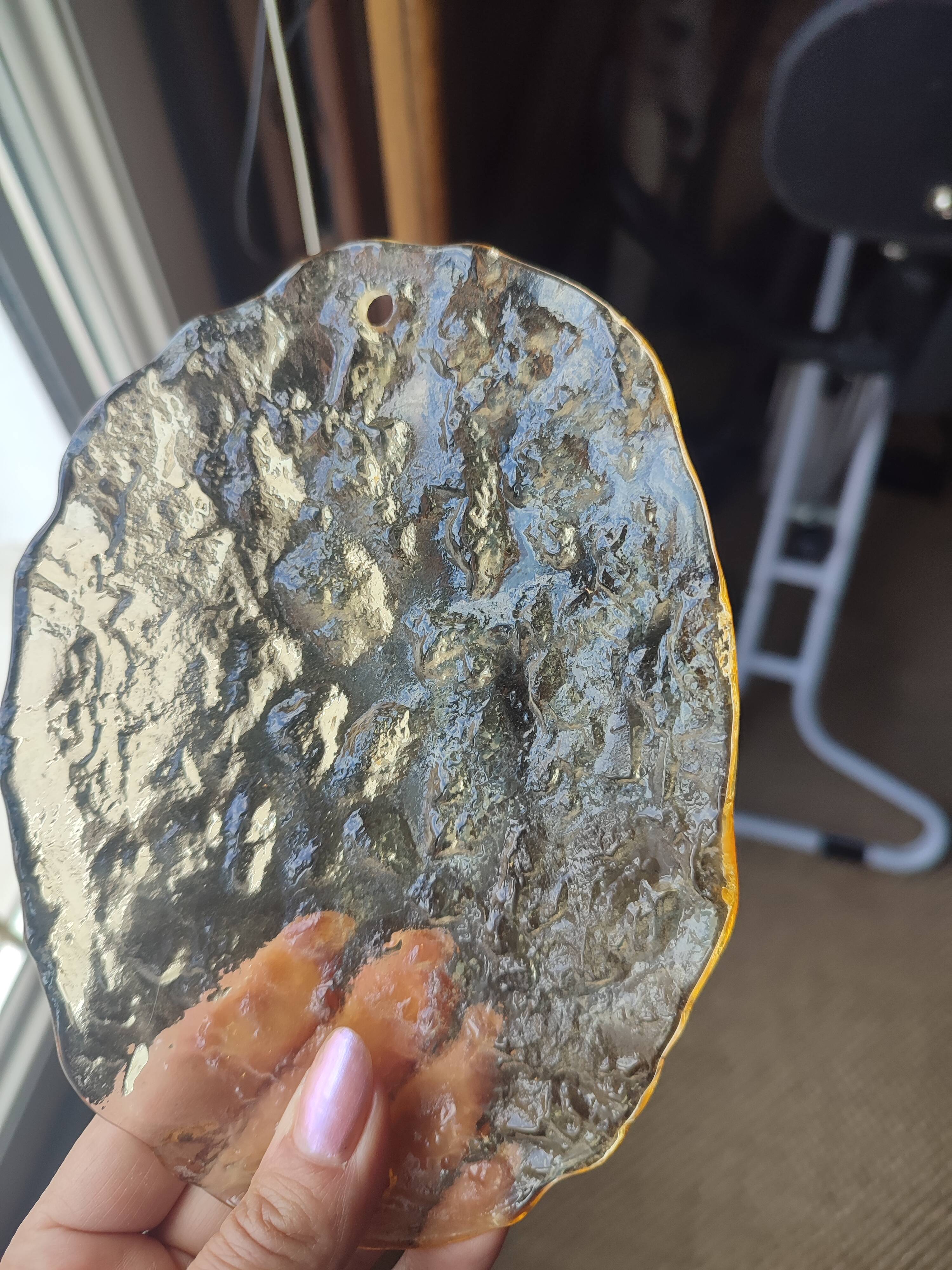 Vintage Murano Glass Disc Chandelier