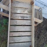 Set of four wooden shelves crate boxes