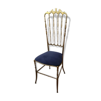 Chiavari Chair in Italian design solid brass of the 1950s