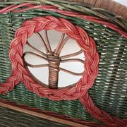 Étagère murale en osier vintage