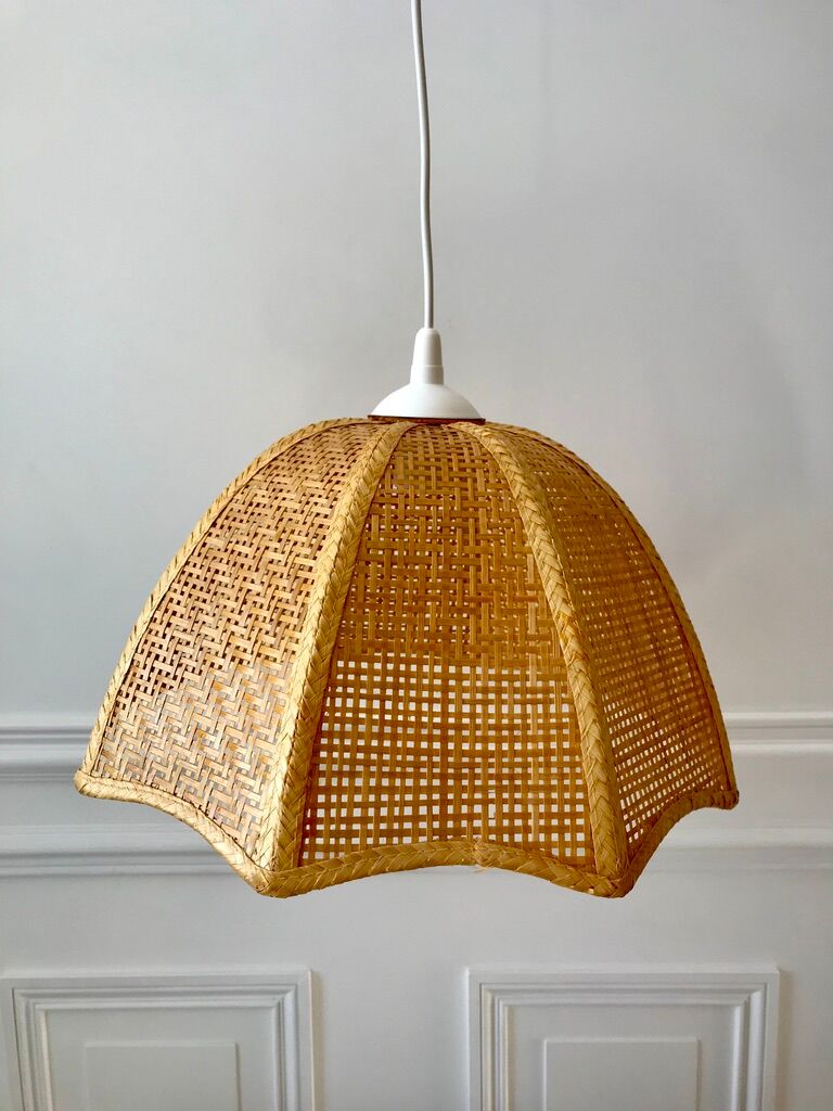 Rattan suspension / petal canning 70s