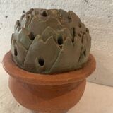 Vase soliflore en gré emmaillé XX siècle