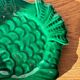 Vintage green fish plate lunetta vallauris