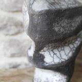 Sculptural raku vase