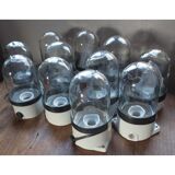 Porcelain and glass industrial lamp