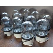 Lampe industriel porcelaine et verre