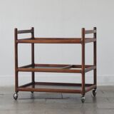 Mid-Century Modern Danish Serving Trolley in Rosewood by Henning Korch for