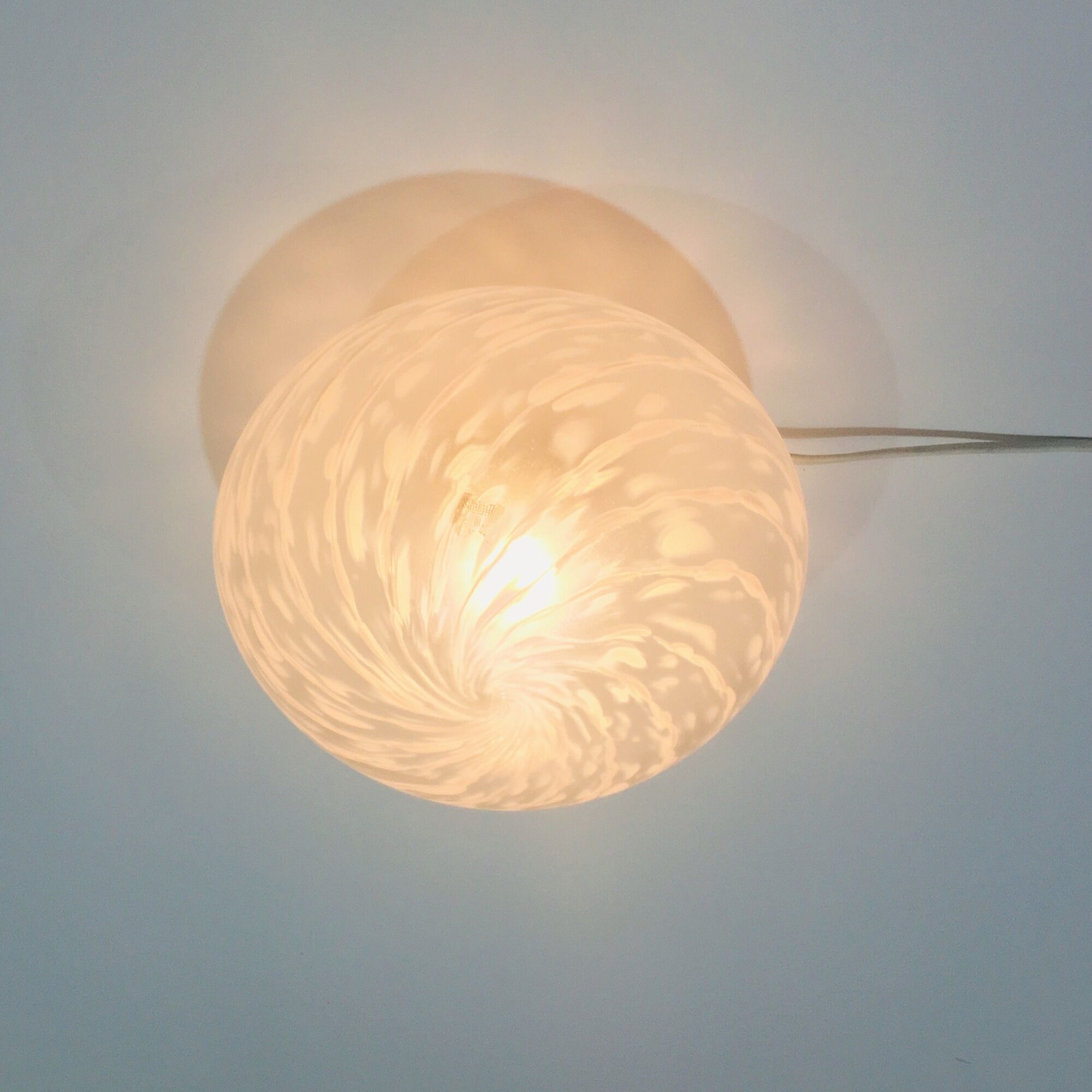 Pair of Murano Glass Swirl Sconces/Wall Lights, Italy, 1970s