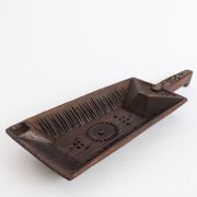 Grain shovel, spice shovel in engraved wood - Folk art