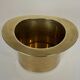 Champagne cooler shaped like a brass top hat.