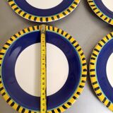 Lot de 4 assiettes à dessert en faïence peintes à la main – Pier 1 – Italie