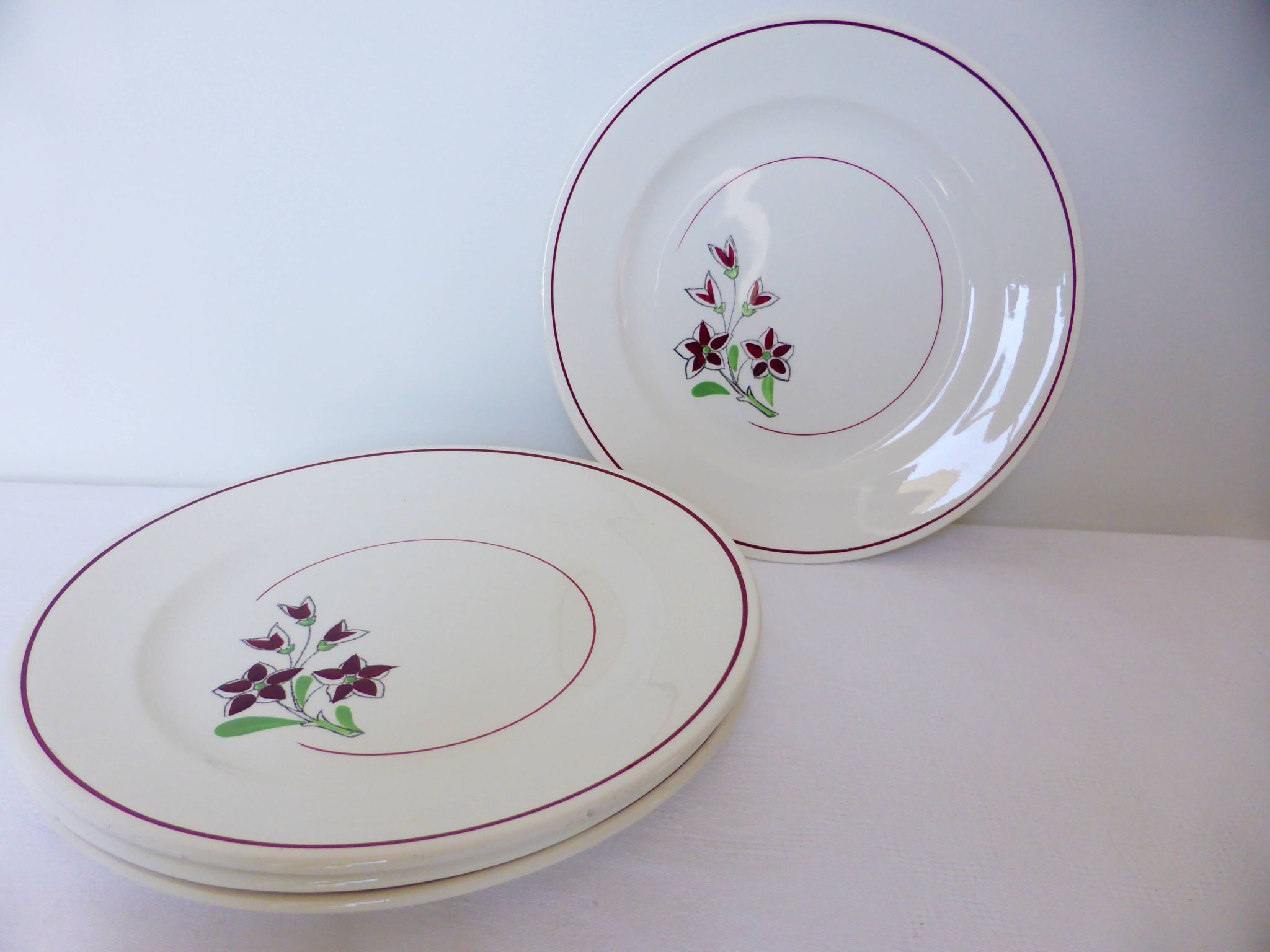 4 vintage flat plates from the Salins factory 210636