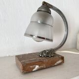 Art deco night light with marble base