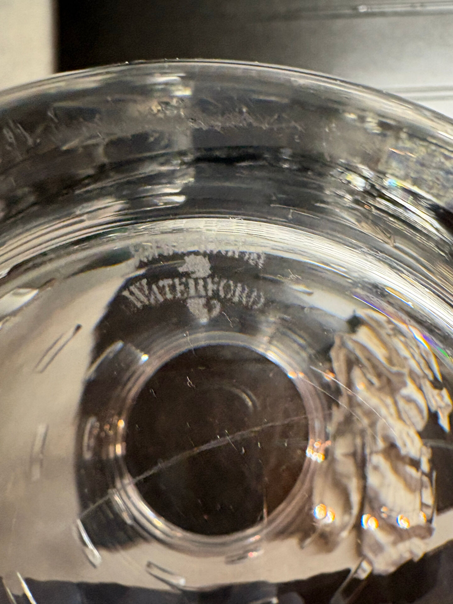 Large transparent crystal vase by John Roda