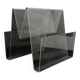 Vintage magazine rack, transparent plexiglass magazine rack