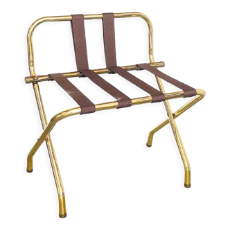 High back luggage bagage rack in brass