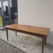 Table de Ferme rustique en merisier massif 19éme - 1m91.5